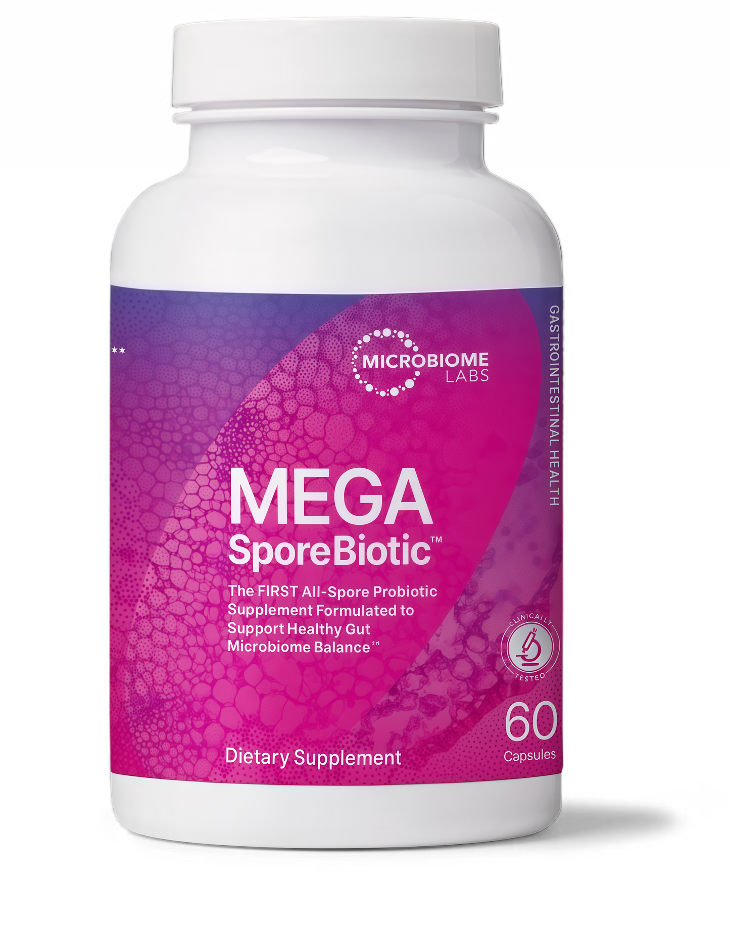 Microbiome Labs MegaSporeBiotic Probiotics for Women & Men - Spore-Based Probiotic for Gut Health & Digestive Support - Shelf-Stable, Travel-Friendly, Mens & Womens Probiotics (60 Capsules)